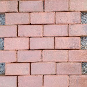 Oudgebakken plat-keiformaat / rood, paars